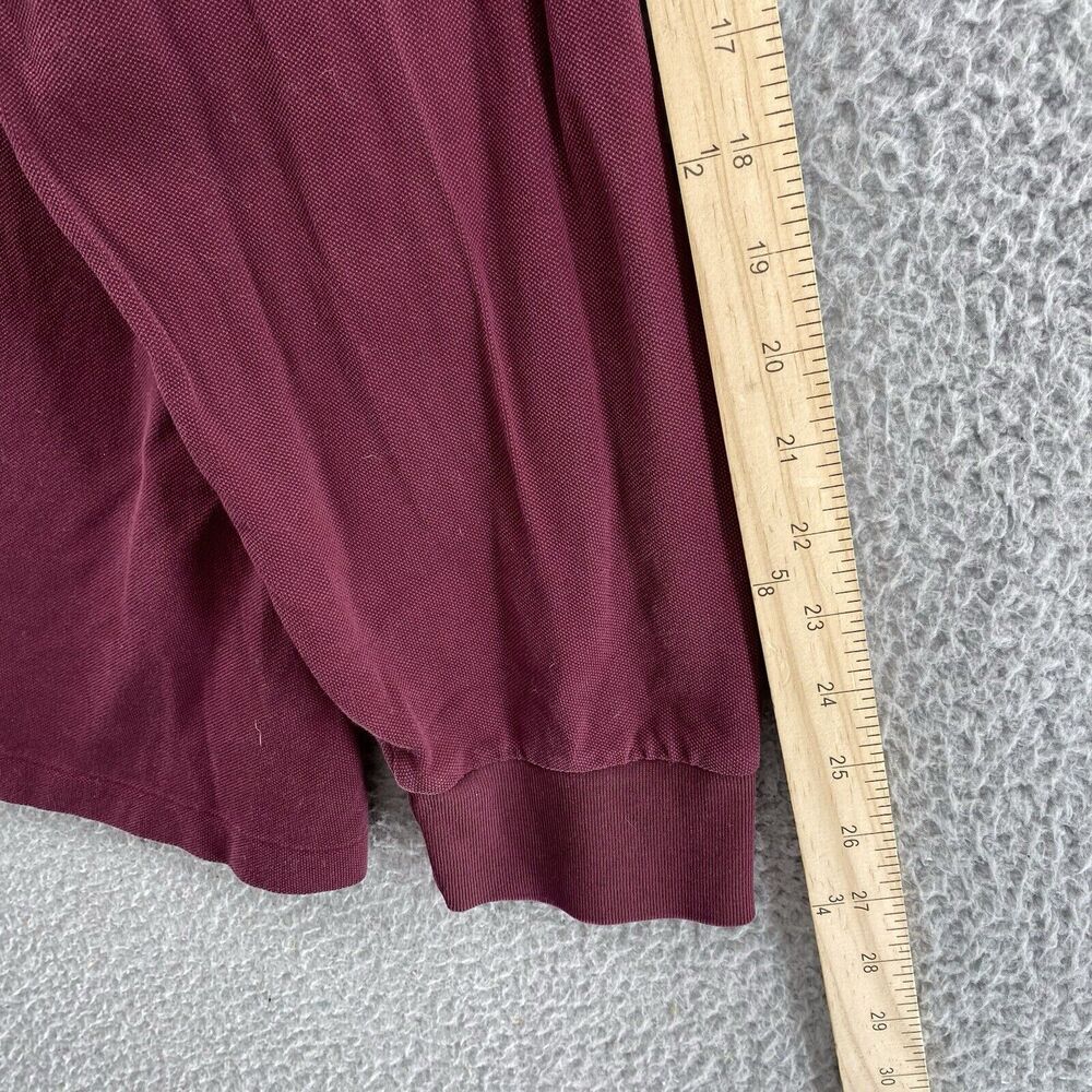 Ralph Lauren Polo Shirt Mens XXL Burgundy Stretch Classic Fit Golf Gorpcore Knit - Picture 9 of 10